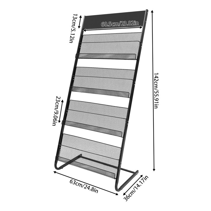 Inbox Zero Pearisburg Metal Free Standing Magazine Rack & Reviews